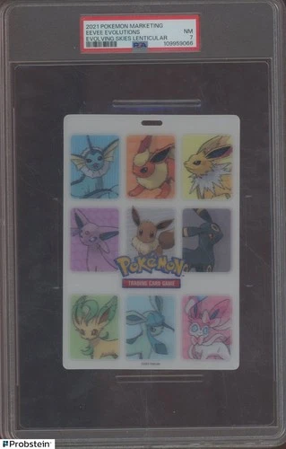 2021 Pokemon Marketing Evolving Skies Lenticular Eevee Evolutions PSA 7 NM