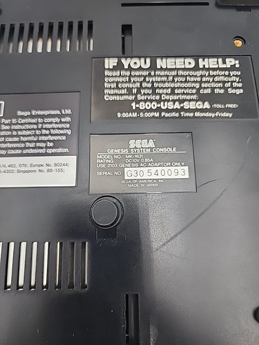 Sega Genesis Model 2 Game Console ONLY (MK-1631) untested - Picture 3 of 4