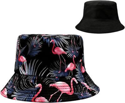 Fischerhut Unisex Flamingo Motiv Anglerhut Bucket Hat Damen Herren