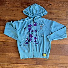 Disney Pixar Monsters Inc Sweater M Blue Sulley Hooded Full Zip Knit Boxlunch