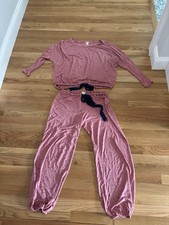 Eberjey pajama set Medium Pink With Blue Stars