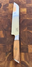 Bread Knife 73 Layers Demascus Powder Steel 8” ( Sustainable Wood Handle)