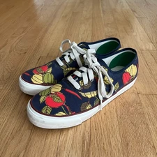 NWOT P.F. Flyer Art Peace Lace Up Canvas Veggie Print Sneakers Women's Size 11.5