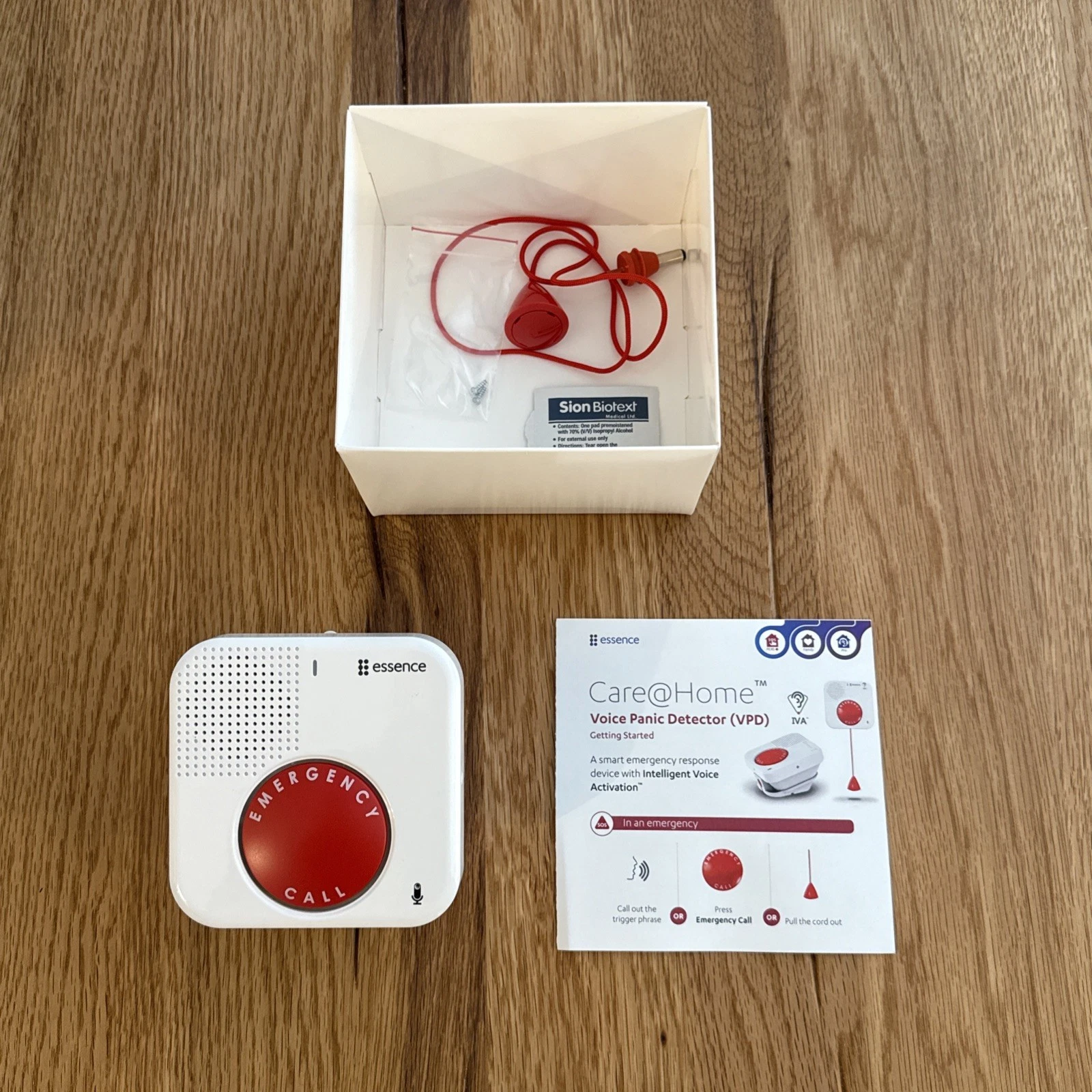 4 Essence Care At Home Voice Panic Detector VPD Alarm With Pull Cord - New Boxed 4