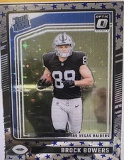 2024 Panini Donruss Optic - Rated Rookie Brock Bowers #215 Blue Stars Prizm (RC)