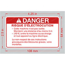 Sj1705718 Decal Warning Elect. Csa