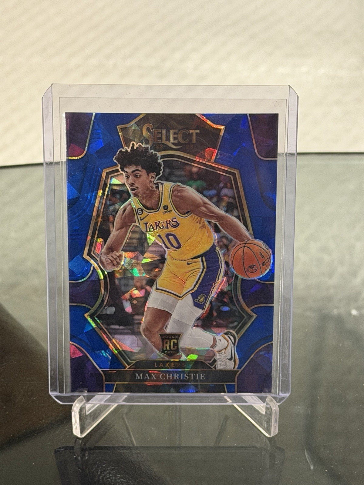 2022-23 Panini Select #181 Max Christie Rookie RC Blue Cracked Ice Prizm