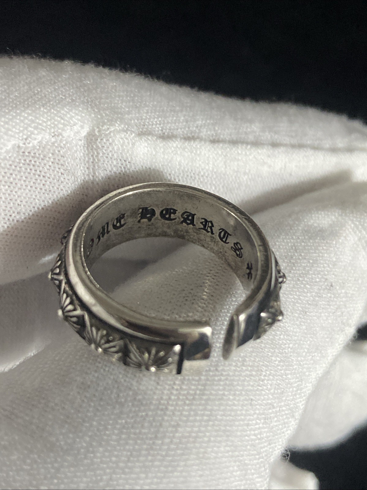 Chrome Hearts Open Tiny E Cross Ring Size 9 ,99c … - image 6