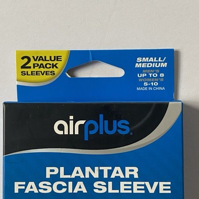 Airplus Plantar Fascia Sleeve 2-pack New NIB Unisex Sz Small Medium 2 Pairs