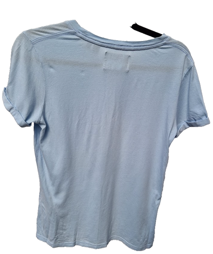 Superdry Premier Essentials Scoop Neck T-Shirt in Blue - 8 - Picture 5 of 7