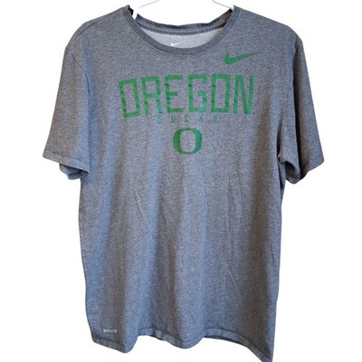 Nike Dri-Fit Oregon Ducks Heather Gray SS Tshirt Large Athletic Athleisure EUC