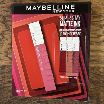 Maybelline Super Stay Matte Ink Lip Color~Artist 3 Pack Pioneer Seductress Lover