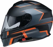 Z1R Solaris 2.0 Slater Modular Motorcycle Helmet Black/Gray/Orange