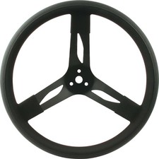Quickcar Racing Products 15in Black Steel Steering Wheel For 3-spoke Rubber Quickcar Racing Products 15in Black Steel Steering Wheel For 3-spoke Rubber