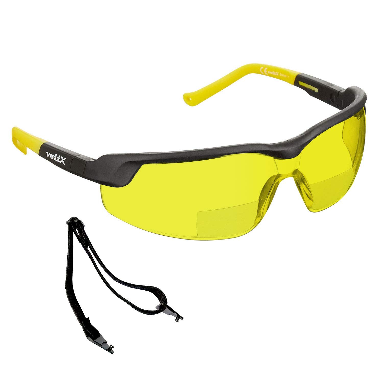Lunettes de sécurité de lecture bifocales GT Adjustable jaunes dioptrie +3.0 pour bricolage