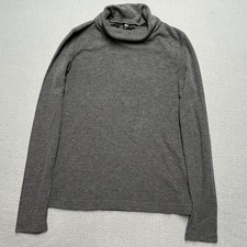 New Uniqlo Heattech Gray Long Sleeve Turtleneck Top Rayon Comfort Women XS