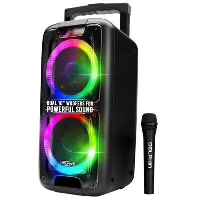Dolphin Bluetooth SP-2100RBT-G - 10  Dual Woofers, Strong X-Bass, Sound-Activ...