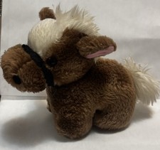 Vintage Russ Berrie Brown Mini Horse Plush Stuffed Animal 6" Item 241 Rare HTF