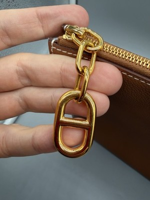 Hermès Zipengo Chaine d'Ancre GM pouch in Gold, New with box | eBay