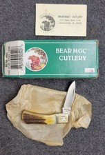 Nos Bear Mgc 540 Stag Handled Lockback 2 12 Knife In Box Nos Bear Mgc 540 Stag Handled Lockback 2 12 Knife In Box