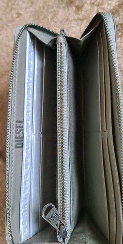 Cartera/Cartera DIESEL "GRANATO S" Damas Cuero Cremallera Alrededor. Green New Shop Sucio - Imagen 23 de 24