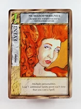 Schizophrenia, Phobia - Mythos CCG card (1996 Chaosium) Event, Cthulhu Lovecraft