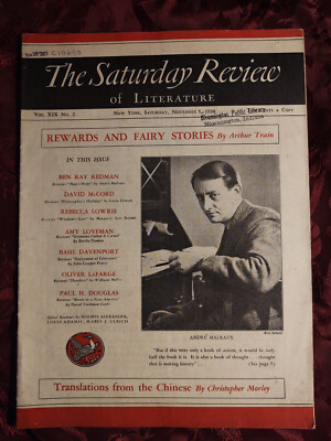 Saturday Review November 5 1938 ANDRE MALRAUX ARTHUR TRAIN