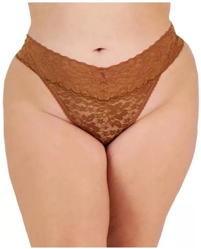 I.N.C. International Concepts Lace Thong Underwear Carob Brownie Size XXL - Picture 3 of 4