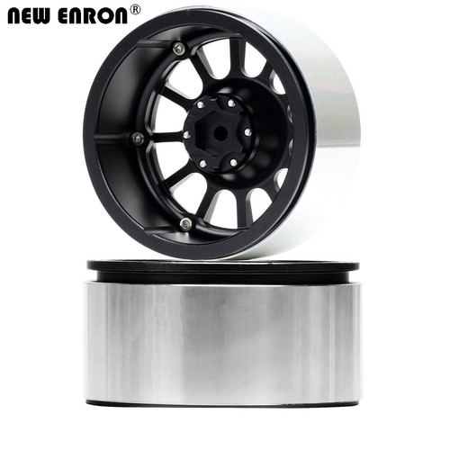 Cerchio ruota mozzo in alluminio 2,6" Beadlock 12 mm per RC 1/10 assiale RB10 Ryft KM YIKONG - Foto 23 di 144