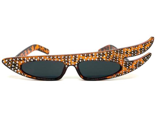 Exaggerated Unique Unusual Vintage Retro Bling SUN GLASSES Funky Tortoise Frame - Picture 4 of 7