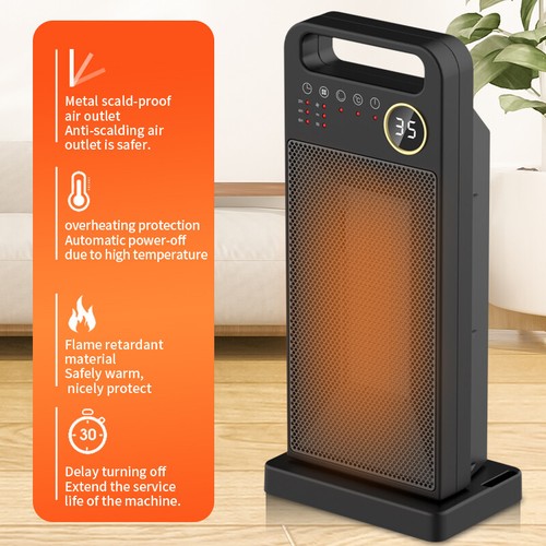Electric Space Heater Low Energy 2000W Ceramic Fast Heating Fan Heater Portable - Picture 2 of 12