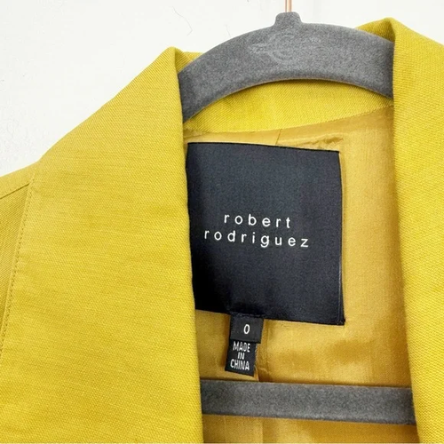 Robert Rodriguez Yellow Chameleon Jacket Collared Size 0 - Picture 4 of 9
