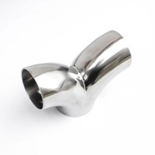 3 Way Y-Shape Pipe Tee Piece 90  Exhaust Tube Polished Tool 304 Stainless Steel