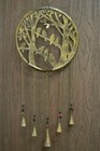 HANDMADE BIRD HOUSE TREE RUSTY IRON METAL BELLS WIND CHIME GARDEN YARD #175