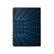 Futuristic Spiral Notebook - Ideal for Students, Tech Lovers, Writing, Gifts,