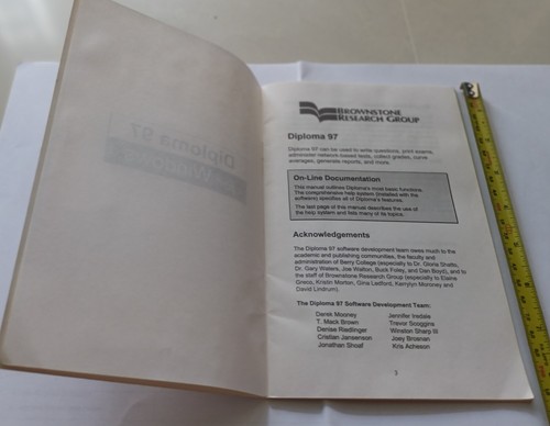McGraw-Hill Brownstone BOOK Diploma 97 for Windows, NO Discs - Picture 2 of 3