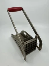Vintage Potato Cutter Slicer Manual French Fry Machine Cutter Red