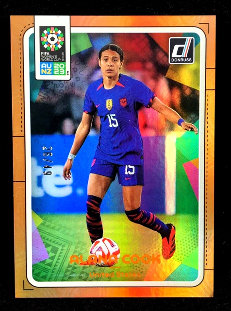 Alana Cook 2023 Panini Donruss FIFA Womens World Cup ORANGE /49 #220 SP USWNT