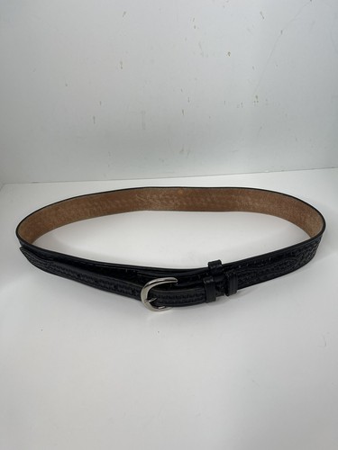 Dutyman 1721 Black Leather tooled Gun Equipment Duty Belt 32” 36” Men’s