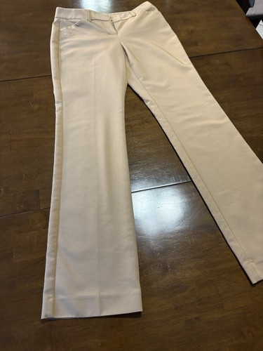 Express Editor Wide Waistband Flare, Low Rise Slacks, Size 0R, Barely Worn Tan - Picture 2 of 7