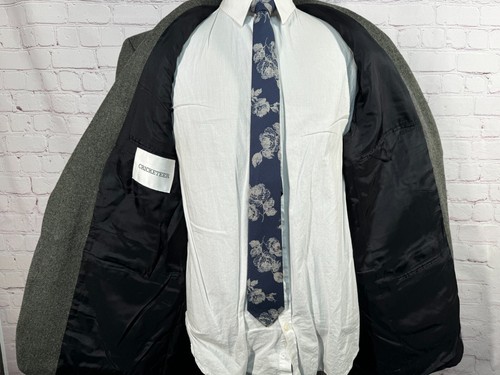Abrigo Blazer Chaqueta 41L CRICKETEER Para Hombres Verde ESPIGA PELO CAMELLO Lana Deportivo - Imagen 6 de 9