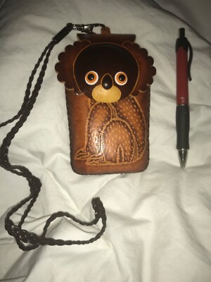 Handmade Leather 3D Animal Koala Bear Purse Pocket Handbag NEW