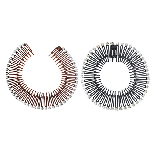 1/2x Flexi Combs Hair Band Zig Zag Headbands Head Grip Stretchy J6B3 - Picture 7 of 16
