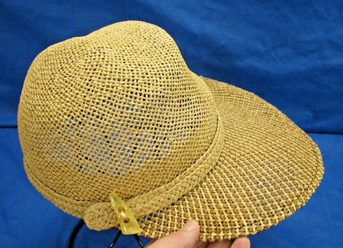 LIZ CLAIBORNE Hat/Cap NATURAL STRAW 