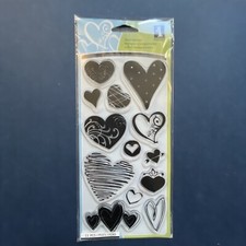 NEW Inkadinkado Stamps-HEARTS- Love, Valentine Day