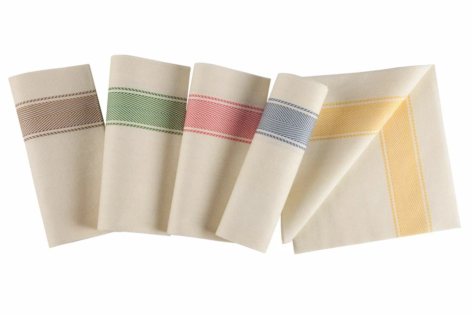 Tovaglioli Monouso in pregiato TNT, disegno ad effetto spigato, 30x40cm, 800 pz - Immagine 2 di 4