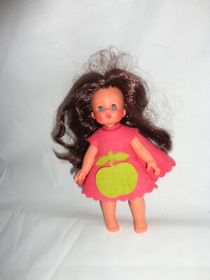 Furga Puppe mini Eva Apfel mit braunen Haaren unbespielt