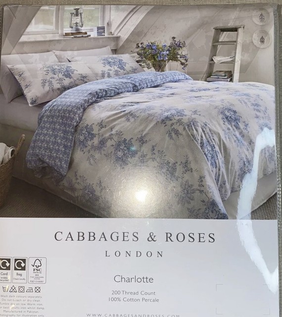 Cabbages and Roses London.Design In England King Duvet Cover Set! Brand