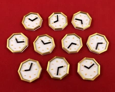 Clock/Time Counters (10) - Compatible with Universal Counters Set for Magic