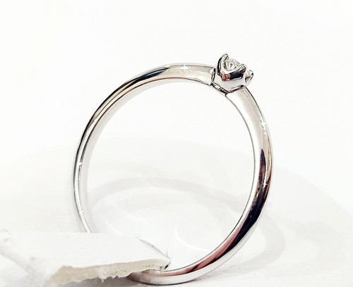 Anello Solitario Astralia in Oro Bianco con Diamante - 18 kt 750 - Foto 6 di 8